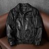 New Gang Flight Jacket Genuine Leather Mens Coat Autumn Loose Fit Large Size Outerwear