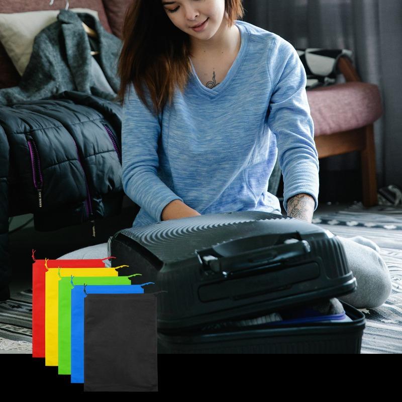 5/10 Stück Reise-Schuhaufbewahrungstasche - strapazierfähige staubdichte Kordelzugtasche aus Vliesstoff, geeignet für organisierte Reiseaccessoires