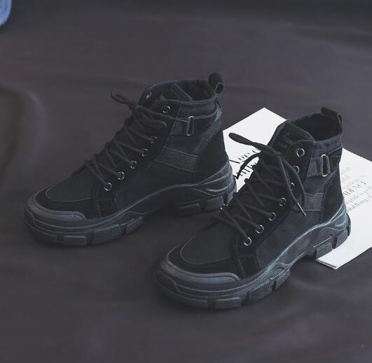 Female New Student Wild Knight Short High-top Short Ankle Boots Canvas Shoes Sneakers Mountaineering Women's Shoes P366