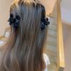 Elegant Fabric Bow Rhinestone Hair Clip, Stylish Side and Half-Up Hair Accessory for Girls