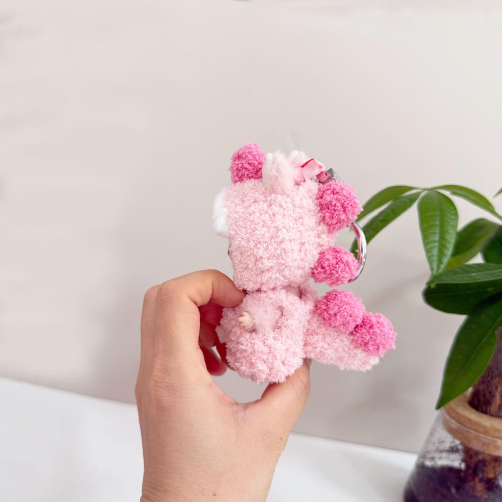 [Cloth Only]Cute Doll Clothes for 10 cm Plush Toy, Premium Doll Accessory Costume, Cute Cloud Plush Pink Dinosaur Set Outfits.