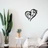 Silhouette Double Horse Head Metal Wall Art – Black Metal Wall Hanging Decor, Elegant Silhouette Art for Christmas