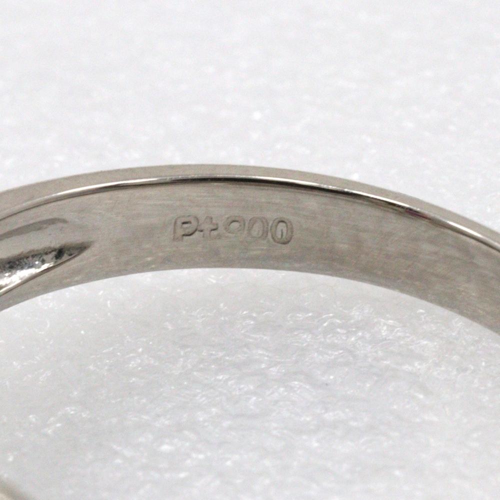 Ring Pt900Platinum/Ruby/diamond #5.8(US Size) 4.1g Women Used