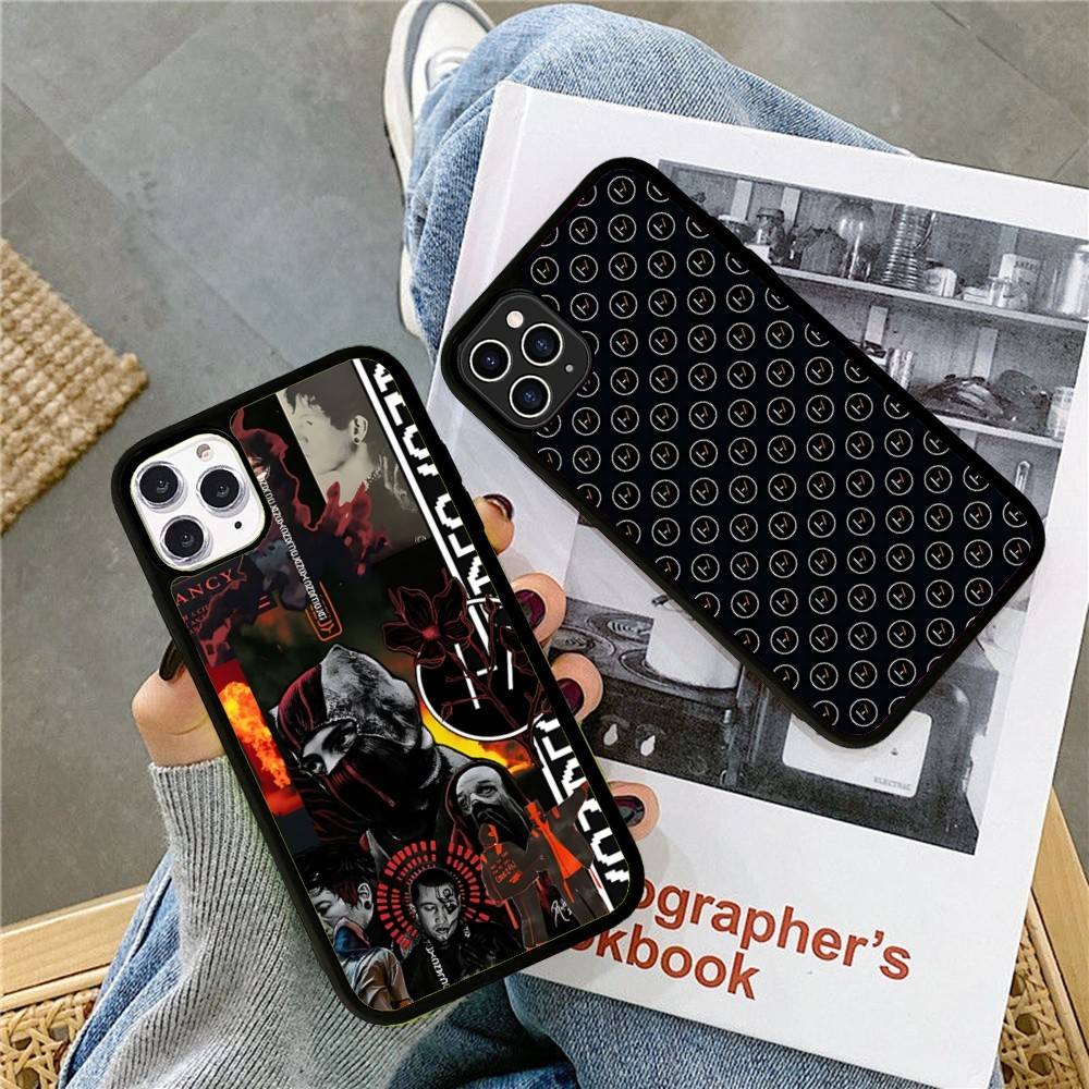 T-Twenty One Pilots Phone Case For IPhone 17 16 Pro Max 11 12 13 14 15 Hard PC+TPU Bracket Back Cover