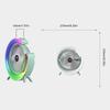 USB Personal Fan 3 Speeds Small Cooling Fan with Colorful Light Portable Table Fan for Home Office Bedroom Dorm Summer Gift