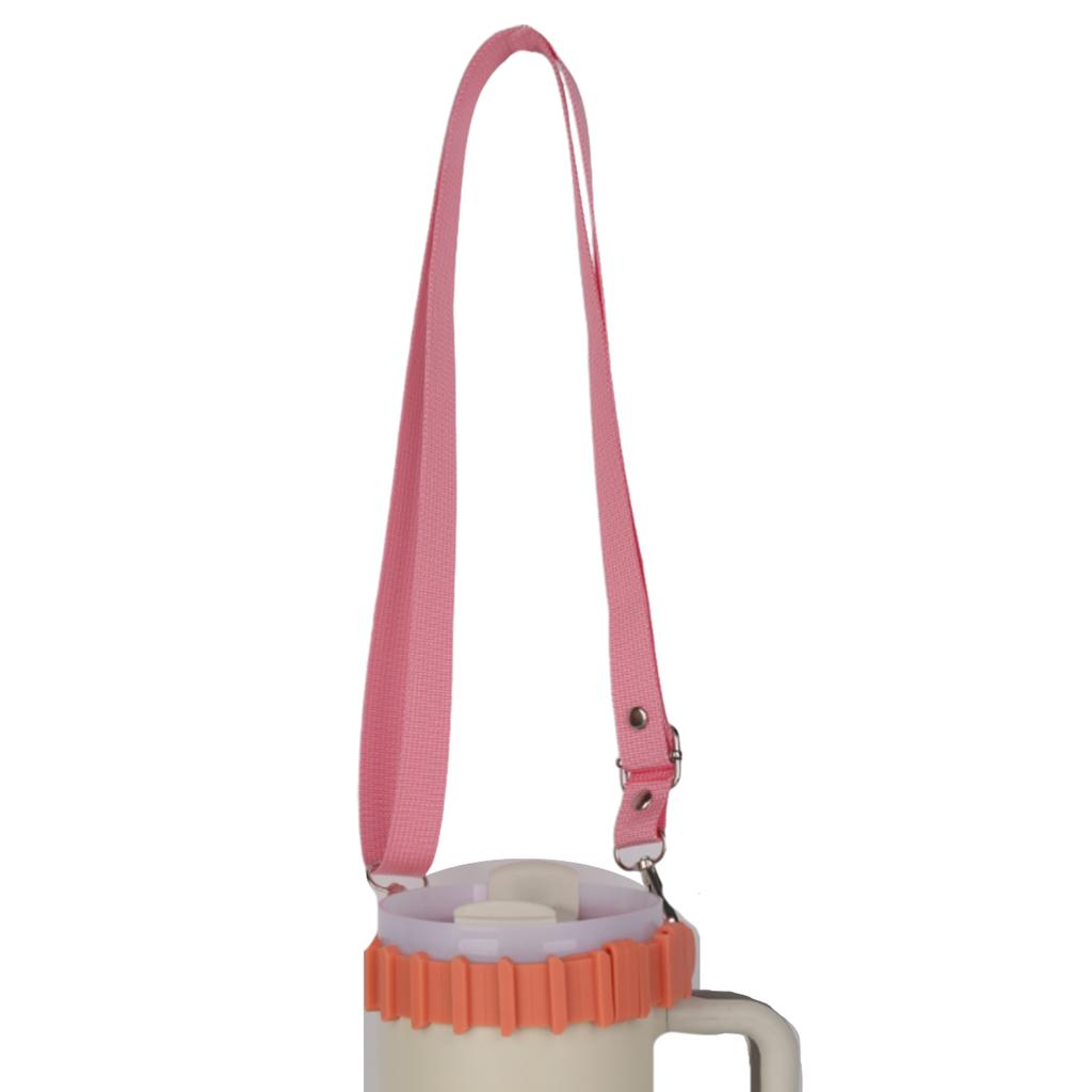Water Bottle Handle Silicone Sling Holder with Shoulder Strap Fit Most Bottles Universal Bottle Lanyard Adjustable Strap
