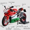 1:12 1199 V4S Racing Motorcycle Model Car Toy Alloy Body Shock Absorption Sound Light Motorbike Wheel Steering Models for Boys