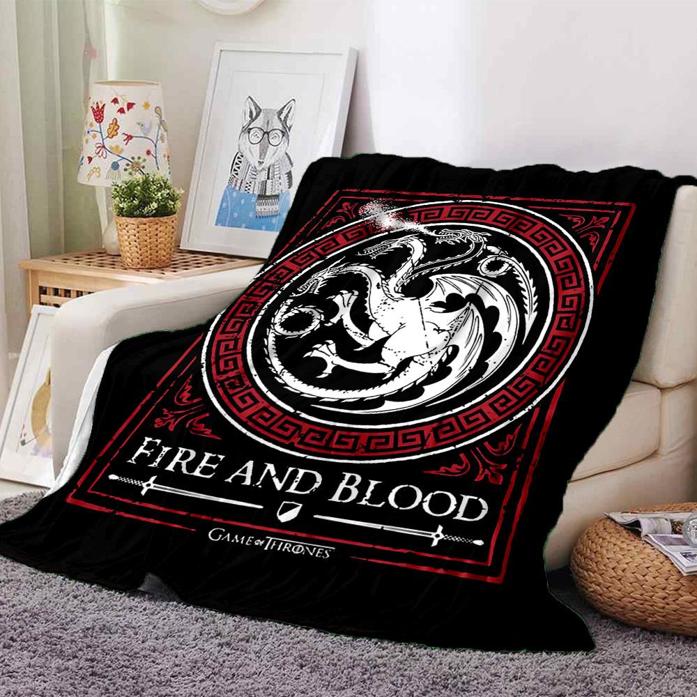 

1pc Fire Blood Soft Flannel All-Season Throw for Home, Office, Outdoor UseDurable Comfort 100517 80cmx120cm(31inx47in)