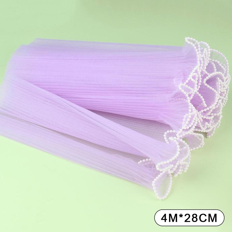 

Упаковочные материалы 28X400 см Цветочная упаковочная бумага Перламутровая волна Пряжа Кружевная сетка Флористический букет Подарок на День святого Валентина A13