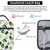Süße Avocado-Print Isolierte Lunchtasche Wiederverwendbar Tragbar Wasserdicht Brotdose Thermokühler Oxford-Tragetasche für Reise Picknick