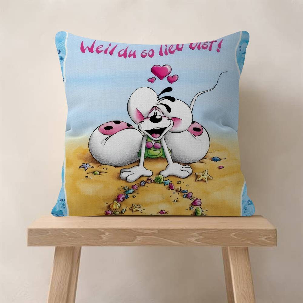 Cartoon DDiddl love cute kawaii Personalized Pillow Cover Kids Bedroom Wild Party Decor Pillowcase kid Birthday shower Gift