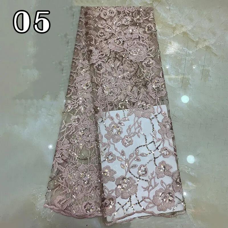 Tissu Brodé Fleurs à Sequins 90x130cm Tissu Dentelle Perlé Décoration Robe de Mariée DIY Costume de Scène Matériau Soirée de Mariage