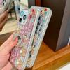 Luxury 3D Bling Glitter Crystal Rhinestone Heart Floral Phone Case For iPhone 17 16 15 14 13 12 11 Pro Max Air Mini 16e 8 7 Plus X XS XR