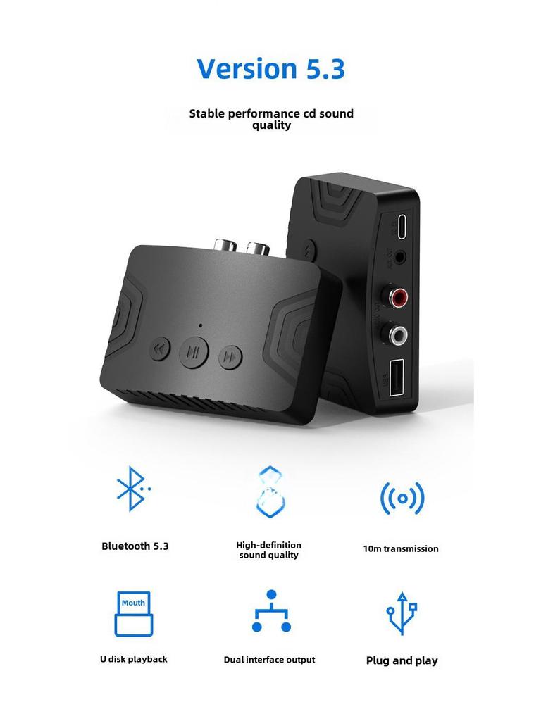Wireless HiFi Audio Receiver for Bluetooth-Enabled Mobile Devices and Wired Speakers