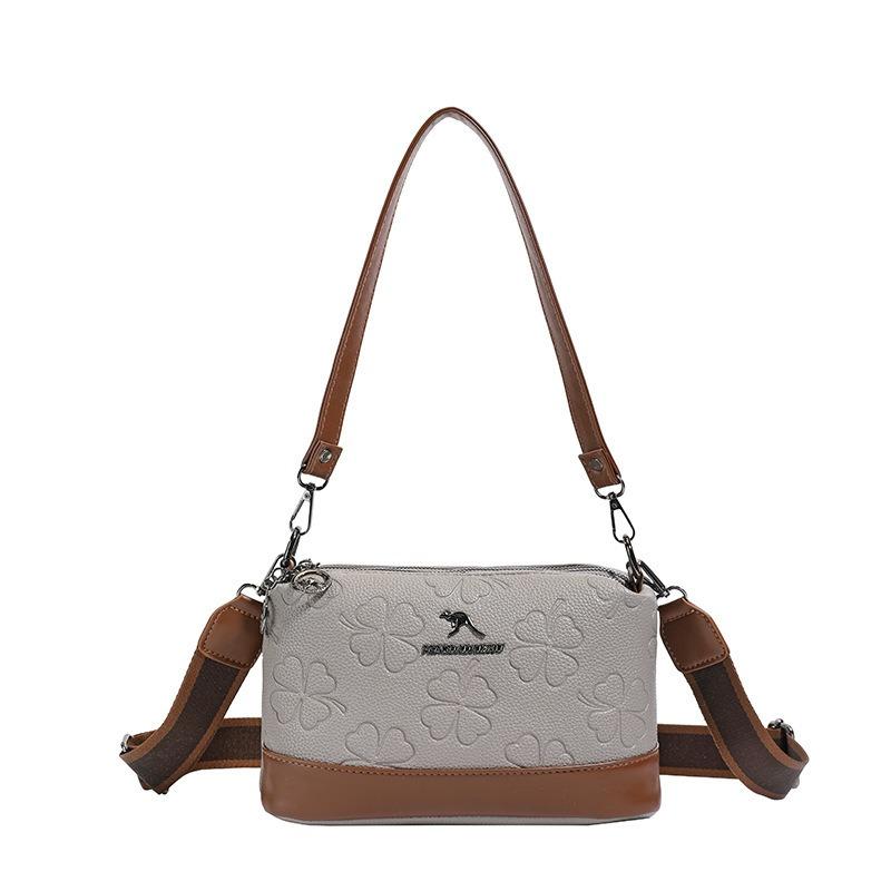 Klasická retro dámska crossbody kabelka s veľkou kapacitou, jednoduchá denná kabelka cez rameno, mäkká kožená jednofarebná, všetko