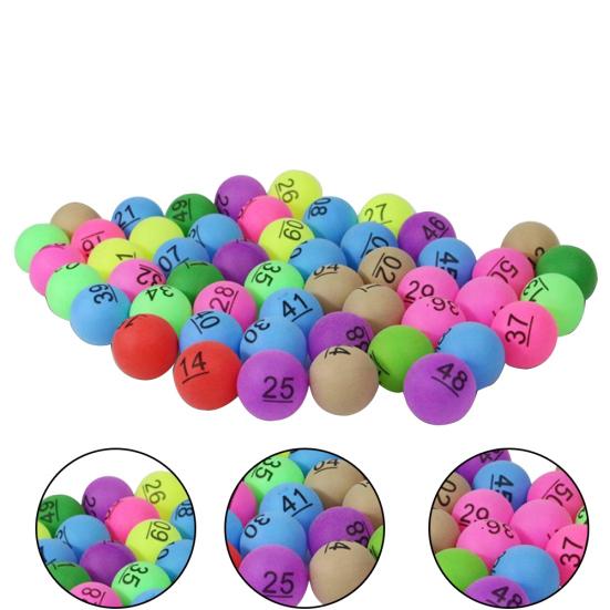 50Pcs Number 1-200 Assorted Color Lucky Dip Gaming Lottery Ping Pong Balls