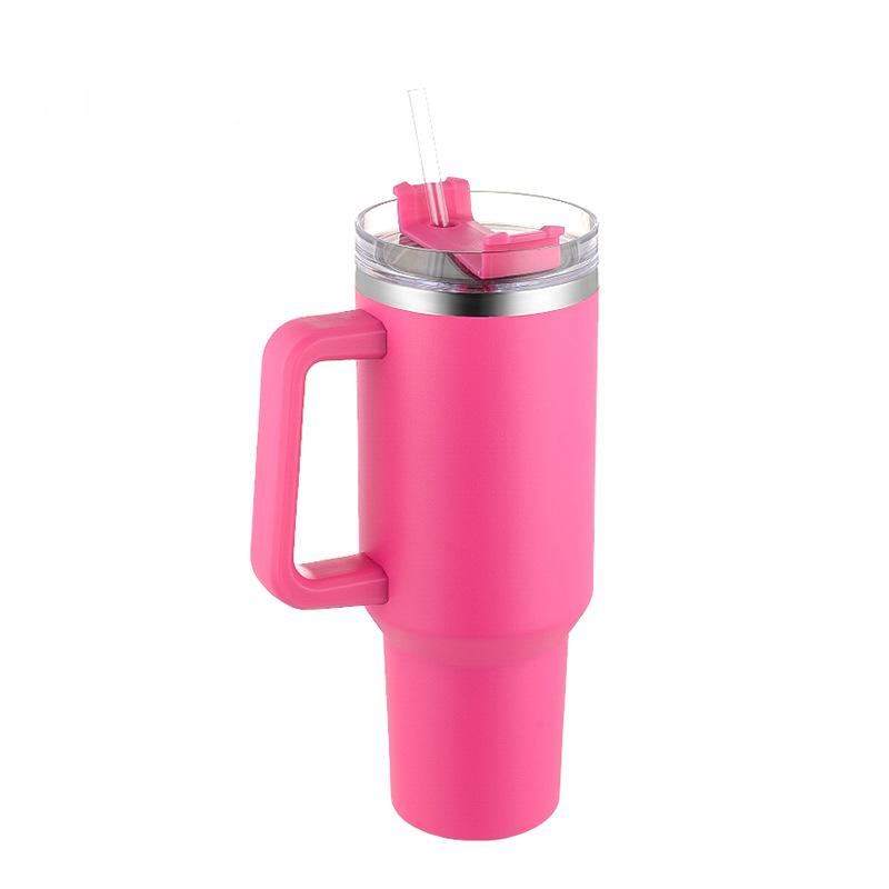 40oz Car Cup with Handle, Car Insulated Cup, Beer Cup, Large Capacity Vacuum Cup, Ice Cream Cup, Insulated Water Bottle