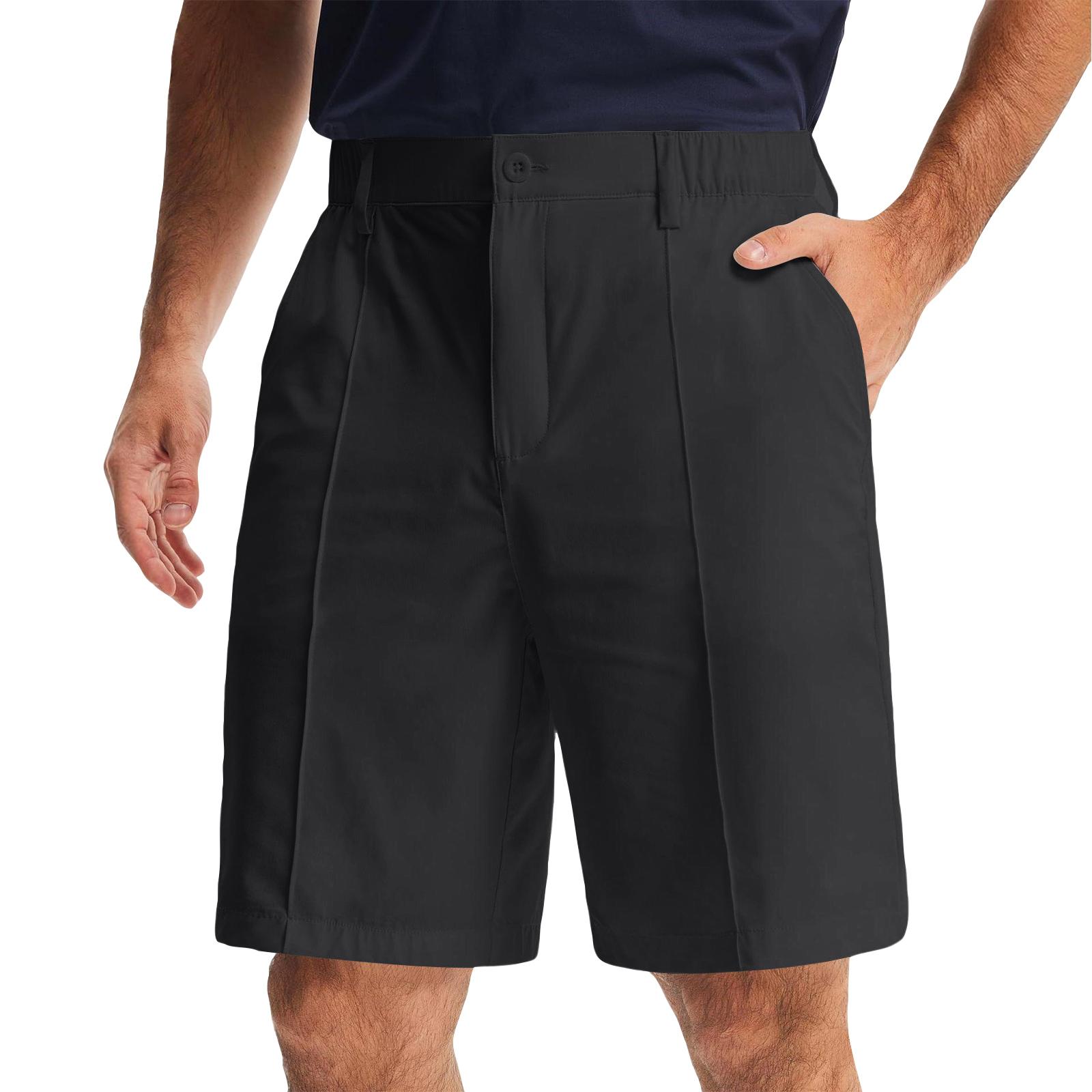 Men s  Golf Shorts Men s Elastic Waist Outdoor Sports Shorts 30 чёрный