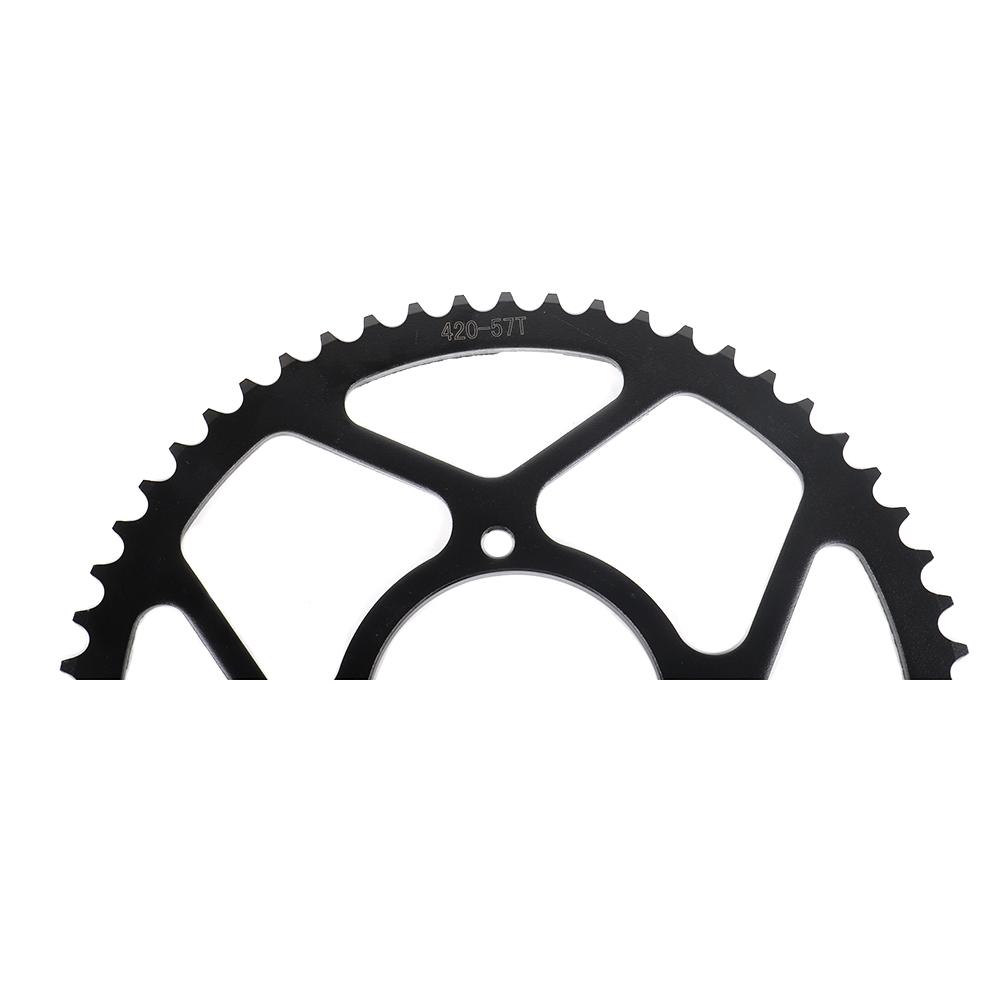 420 57T Black Rear Sprocket 76mm Chain Disc For Motorcycle Honda ATV Quad Mini Dirt Pit Bike Buggy Go Kart Accessories