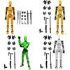 3d Printed Lucky Articulated Doll Toy For Emotional Visual And Intellectual Development Red With 3 Hand Types And 4 Weapons