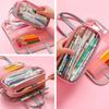 Big Capacity Canvas Storage Pouch Pen Pencil Case Stationery Bag Holder for School Office