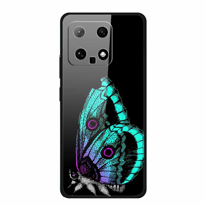 Starry Sky Tempered Glass Phone Case for Xiaomi 14 - Unisex Model, Hot Seller