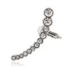 Korean exquisite rhinestone earrings ear clip earrings fashionable gold and silver ear hooks FY0381