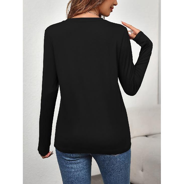 Paris France Print Long Sleeve Women Fall Tops Comfort Breathable Daily Leisure Sport Casual Shirts