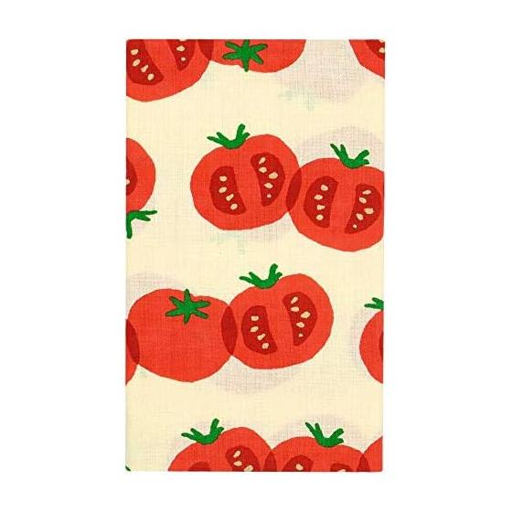 Hamamonyo Tenugui Towel - Tomato Tomato - Off White, 100% Cotton, 34cm x 90cm