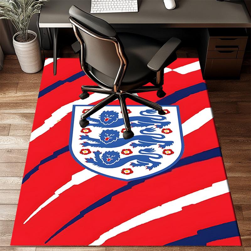 England Football Crest Printed Office Carpet Chair Cushion  Entryway Rug, Rugs for Living Room, Bedroom Christmas gifts