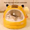 Cozy Semi-enclosed Double Layer Cat & Dog Bed with Neck Support