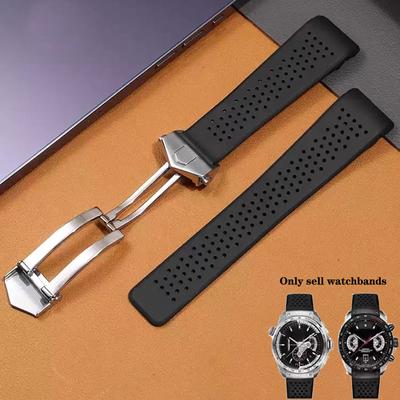 Naturalna gumowa opaska do zegarka dla TAG HEUER GRAND CARRERA, wodoodporny sportowy pasek 22 mm 24 mm, miękka silikonowa bransoleta do zegarka