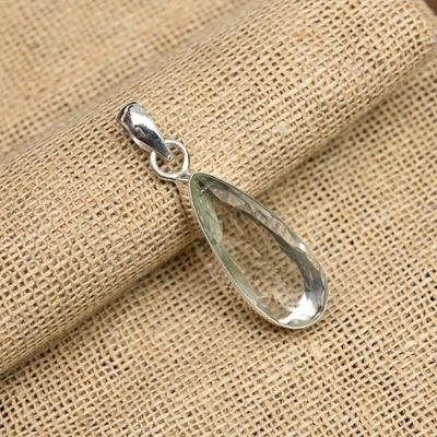Glorieuze witte topaas edelsteen handgemaakte 925 sterling zilveren sieraden hanger voor vrouwen