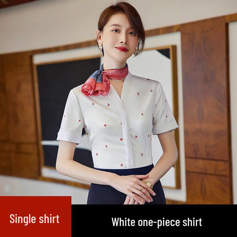 China Southern Airlines Flight Attendant Professional Suit: High-End Rose Red Vest and Dress Reception Uniform XL