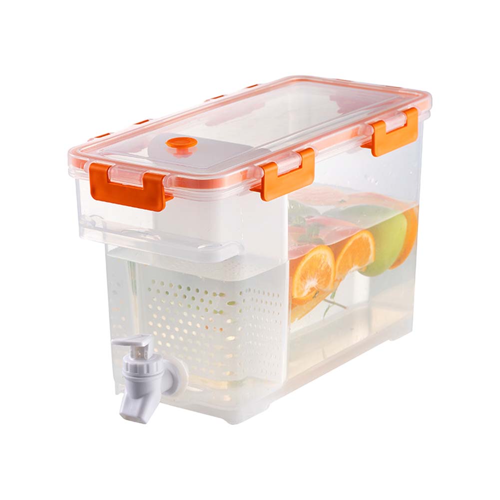 3.5L Water Bottle With Faucet Beverage Dispenser Cold Juice Lemon Water Beverage Pot Outdoor Refrigerator Water Bottle