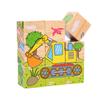 Quebra-cabeça de Madeira Seis Lados Pintados Tridimensional Trânsito Animal Quebra-cabeça Blocos de Construção Brinquedos Montessori de Educação Infantil TMZ