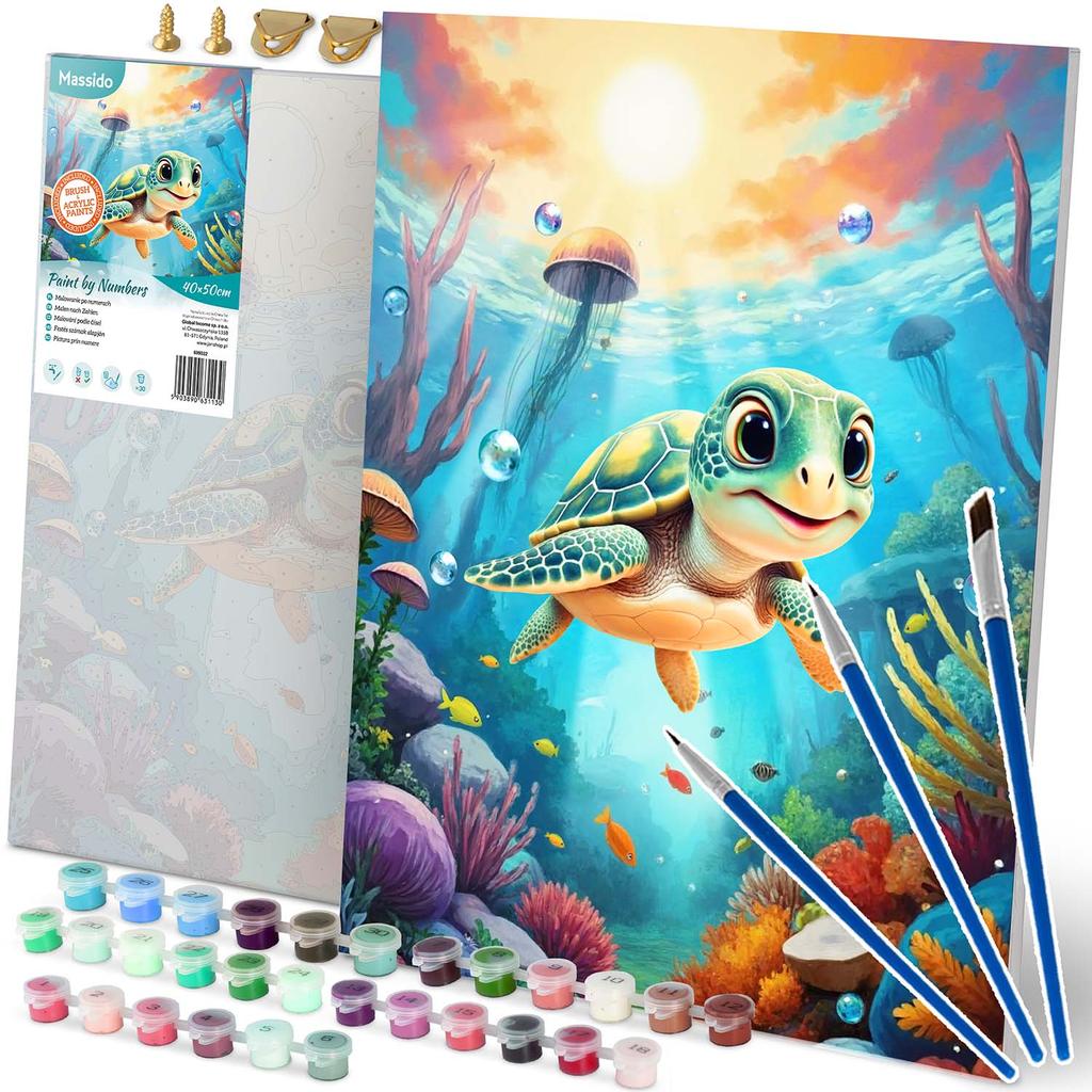 Paint By Number Picture 40X50 Cm Massido Turtle