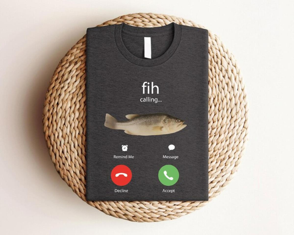 Funny Fish Meme TShirt with The Fish Are Calling Graphic Cute Humor Tee for Casual Wear Gift for Meme Lovers S