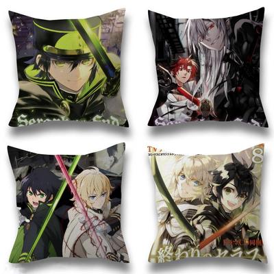 Anime Seraph Of The End Cushion Cover Pillowcase Upholstery Sofa Throw Pillow Home Decor Pillowcas