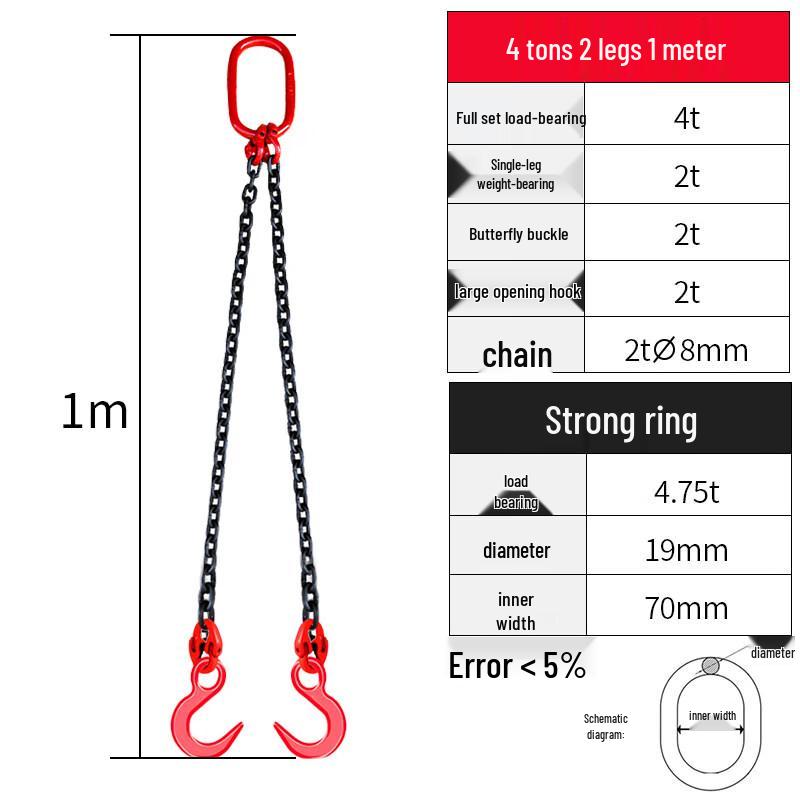 

Manganese Steel 2-Leg Lifting Chain Sling