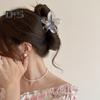 Women Hair Clip Transparent Gradient Color Back Head Hair Claw Strong Grip Shark Hair Accessories Daily Wear