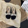 Split-Toed Muller Shoes Women'S Inner Height Increase Spring And Summer Retro Niche Casual Pig'S Trotters Shoes One Pedal Bag Head Half Slippers