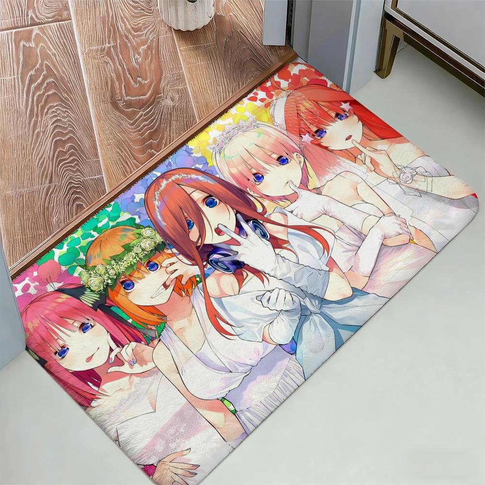 Anime Hot Q-Quintessential Q-Quintuplets Floor Mat Cozy Flannel Soft Thick Non-Slip Mat  Living Room Bedroom Kitchen Decor Rugs