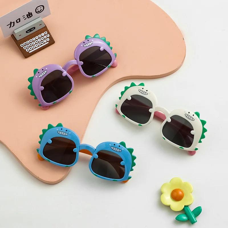 Summer Children Cute Dinosaur Cartoon Sunglasses Outdoor Sun Protection Sun Spectacles Baby Shade Spectacles Kid Eye Spectacles Sunglasses