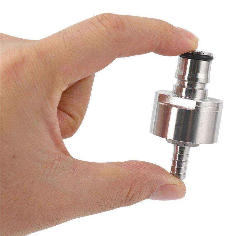 A74E-16Pcs 304 Stainless Steel Carbonation Cap 5/16 Inch Barb, Ball Lock Type, Fit Soft Drink PET Bottles, Homebrew Kegging