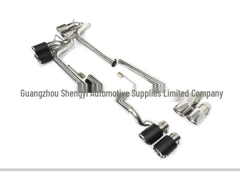Compatible 16 Cadillac CT6 Upgrade: Four-Outlet Exhaust Pipe & Rear Lip Tail Throat for 28T to 40T Enhancement