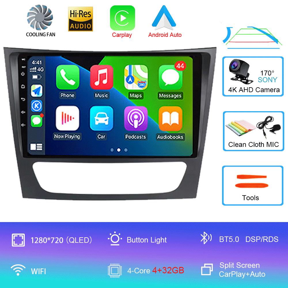 Pentru Mercedes-Benz E-class W211/CLS-class 2005-2008 2din Radio Auto Android 14 Player Multimedia Auto GPS WIFI Carplay DSP Monitor