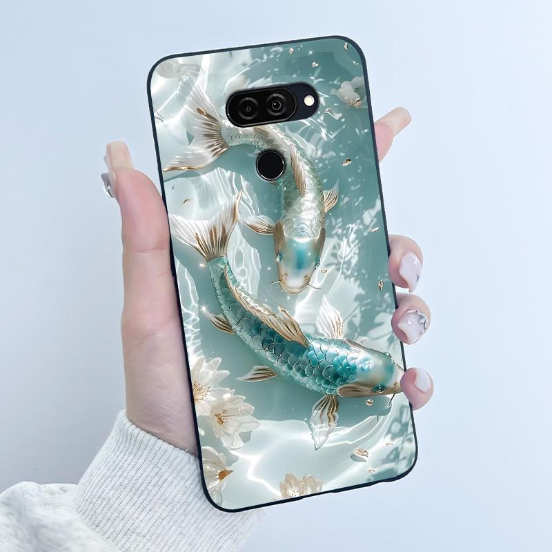 Case For LG Q70 Casing LM-Q730N Luxury Cute Love Rabbit Funny Ultra Slim TPU Black Silicone Soft Cover For LGQ70 Q 70 Phone Case