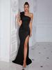 Elegant Cross-Border Black French Bodycon Evening Dress