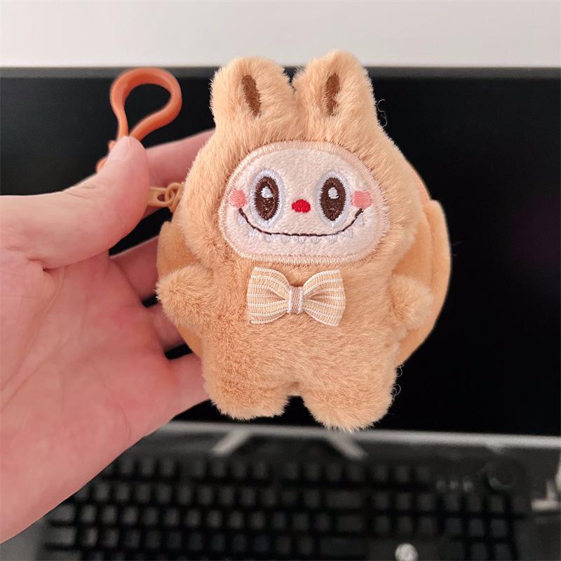 Labubu Little Rabbit Mini Coin Purse - Cute Cartoon Portable Bag with Hang-on Feature